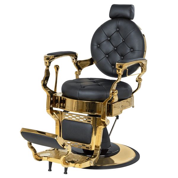 Мужское кресло барбер МД-9119, каркас золото