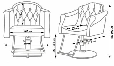Парикмахерское кресло МД-832: вид 5